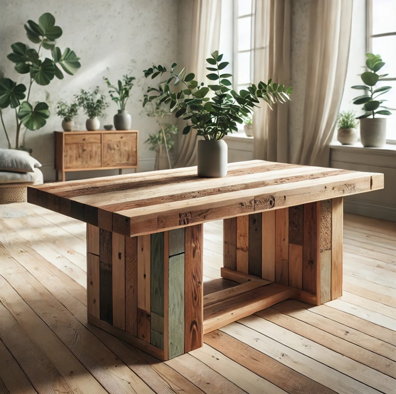 table en bois recyclée